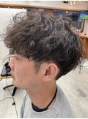 波巻きパーマ