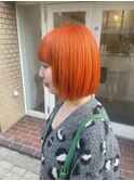 オレンジ×ボブ