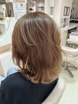 ギヴ 玉造店(Give) ブリーチなしカラー ゆるふわ巻き仕上げ