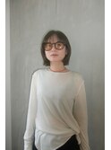 【YOKE】前上がりボブ外ハネボブブラウン