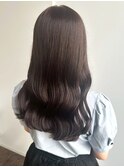 髪質改善 ロングヘア アッシュブラウン 艶髪 20代 韓国風巻き