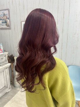 パーミルヘアーピピ(permille hair pipi) セミロング×カシスレッド