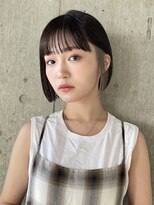 サンク 原宿 表参道(cinq) インナーカラーボブミルクティーベージュフェイスフレーミング