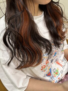 アプリバイリアン 浦和2号店(appri by Rien) イヤリングカラー/オレンジブラウン