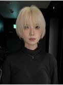 レイヤーボブウルフボブミディアムレイヤー渋谷ブリーチカラー