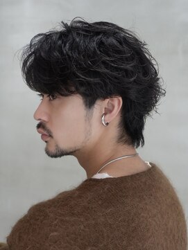 バイフィフス 原宿/表参道(by fifth) シャドウパーマスパイラルパーマセンターパート大人メンズヘア