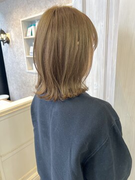 キャアリー(Caary) 福山市Caaryハニーベージュモテ春ヘアくびれミディ20代30代40代