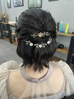 ウェイビー 桜木町店(WAVY) 【WAVY hair set】結婚式お呼ばれヘアセットボブのハーフアップ