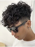 梅田スペインカールツイストパーマフェードフリンジカット強め