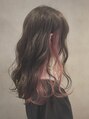 リトル ルル 梅田(little lulu) 柔らかいグレージュ×ピンクのインナーカラー★【梅田/中崎町】