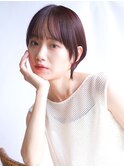 大人可愛い20代30代40代レイヤーボブ大人前髪透明感カラー