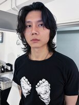 丹&nbsp;men's medium style 【パーマの残りを活かす】
