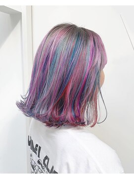 シェリ ヘアデザイン(CHERIE hair design) ショート×派手髪ユニコーン☆