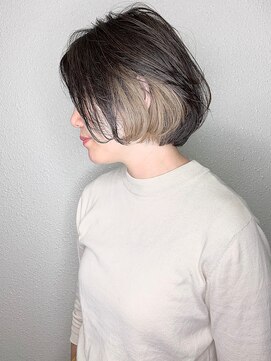 クラルス バイ アルティナ 溝の口店(Clarus by artina) ミルクティベージュ×インナーカラーボブ【Clarus溝の口】