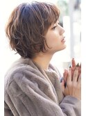 ショートボブ　パーマでお洒落に！