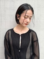 大人かわいい アイロンいらず 内巻きボブ黒髪