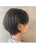 耳掛けショートボブ×くびれボブ×縮毛矯正