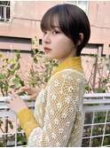 表参道sheta/中澤美緒 ココアブラウン 小顔ワンサイドショート