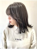 【FOLK】暗くても透けるダークグレージュ☆似合わせミディアム♪