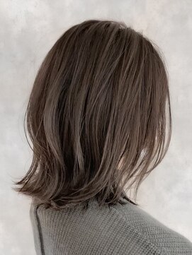 アンド(ANDO) 【本町】髪質改善カラー 小顔 外ハネボブ グレージュ