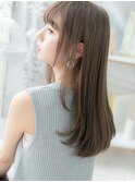グレイアッシュ黒髪前下がりエアストレートh2越谷20代30代40代