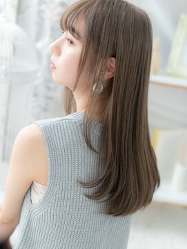 モッズヘア 越谷(mod's hair) グレイアッシュ黒髪前下がりエアストレートh2越谷20代30代40代