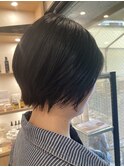 くびれショート/暗髪オーガニックカラー