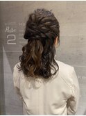 ハーフアップ
