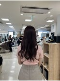 ブリーチなしピンクカラー