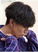再現性高い波巻きスパイラルパーマ×刈り上げマッシュ