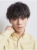 無造作スパイラルパーマ刈り上げマッシュメンズパーマ