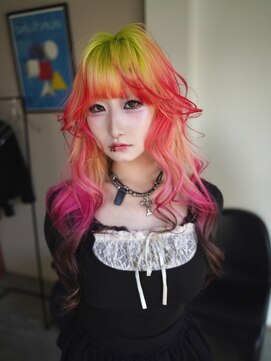 クペウ ローウェン(cope'u ROWEN) 渋谷/ウルフカット  デザインカラー ルーツカラー エンドカラー