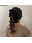 あみおろしポニー／20代／梅田／ヘアセット