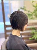 大人ショートボブ イメチェン ナチュラルボブ ひし形ボブ