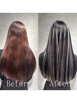 あるじゃんすー 町田店 ブラック×ホワイトシルバー#シールエクステ#イメチェン#町田