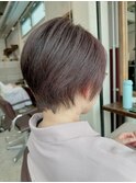 ピンクグレージュショート/白髪ぼかし/白髪ぼかしハイライト2504
