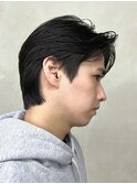 メンズセンターパートニュアンスパーマ毛流れ縮毛矯正刈り上げ