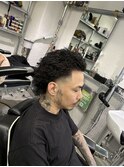 ツイストパーマ オールバック