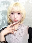 【La fith】ケアブリーチ×ホワイトブロンド×ショートボブ