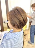 ショートボブ#前下がり#ニュアンスカラー#ひし形#くびれかわいい