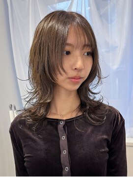 【stylist kitora】ミディアム ハッシュレイヤー 大阪