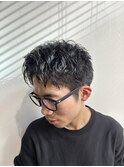 スパイキーショートメンズカットツーブロックメンズ