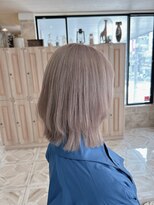 シャンティ 平岸店(Shanti)&nbsp;○ブリーチカラー/ミルクティーベージュ/ウルフボブ○菅野裕太