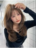 ロングレイヤー/顔周りカット/レイヤーカット