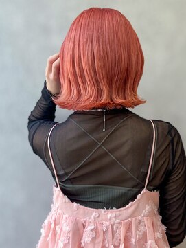 デコラ DECOR 透明感ピーチオレンジカラー×外ハネボブ