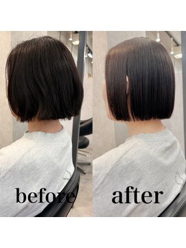 ヘアサロン ドットプラス 町田店(dot. plus) ナチュラルストレートボブ/ダークブルー/デジタルパーマ/町田