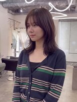 エシカ(ethica)&nbsp;【ethica_南船場】ミディアムウルフ/地毛風ダークブラウン/20代