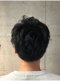 ショートレイヤートランクスヘアくせ毛風パーマ