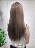 ナチュラルハイライトストレート