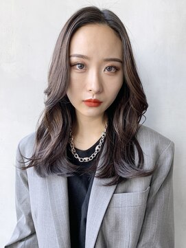 アイティーバイアルバム 八王子店(IT by ALBUM) 韓国風くびれヘア_イヤリングカラーラベンダーカラー_28352